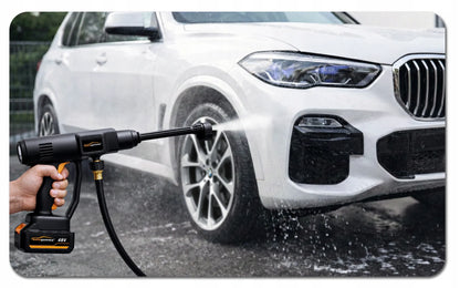 Belaidė aukšto slėgio plovykla Auto Gamma 65 bar 48V 4AH su dviem akumuliatoriais ir daugiafunkciu antgaliu