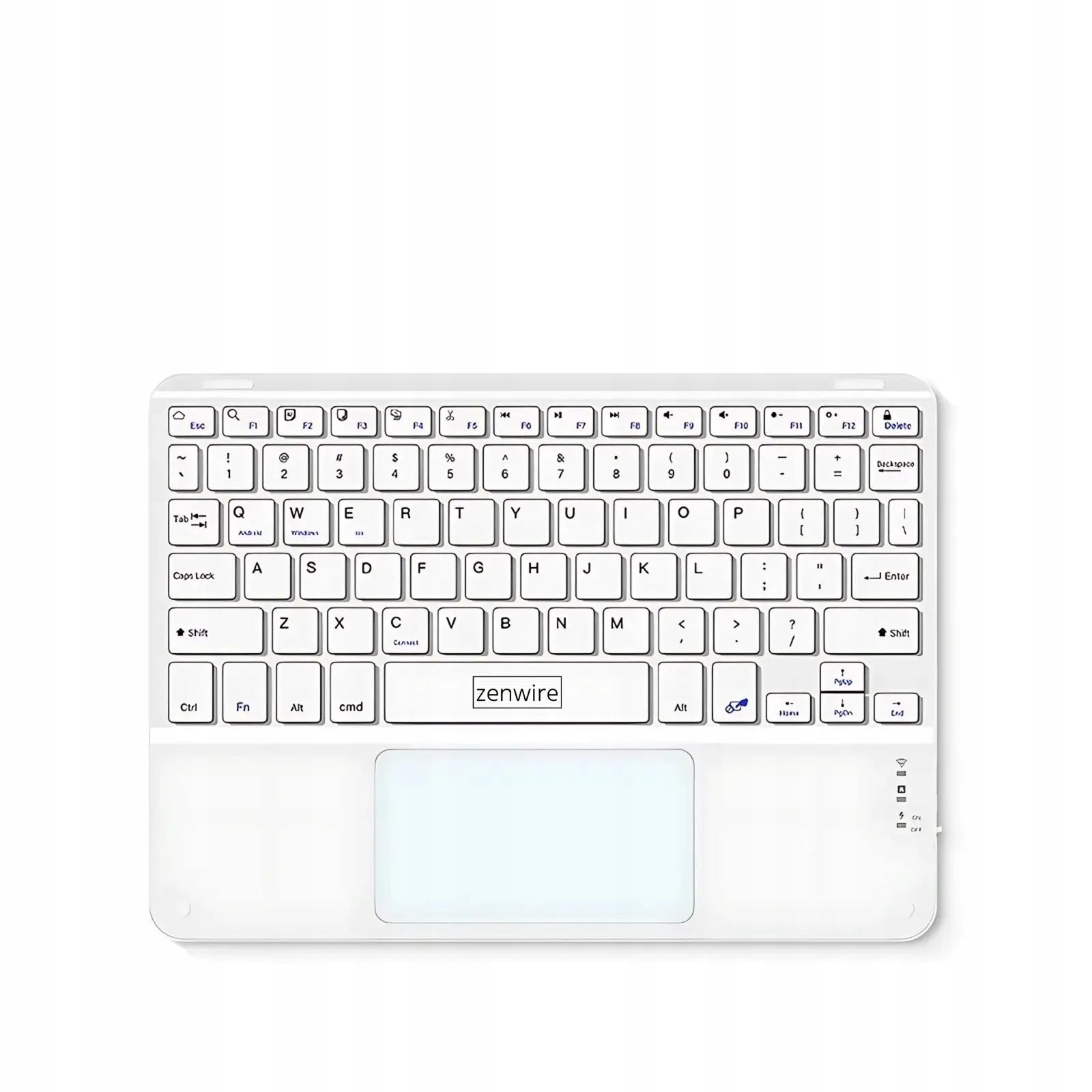 Belaidė Bluetooth klaviatūra su jutikliniu kilimėliu SLIM telefonui planšetei iPad