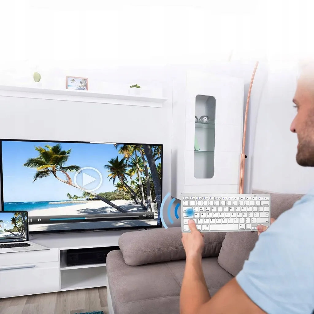 Belaidė Bluetooth membraninė klaviatūra SMART TV, PC, iOS, Android, Windows