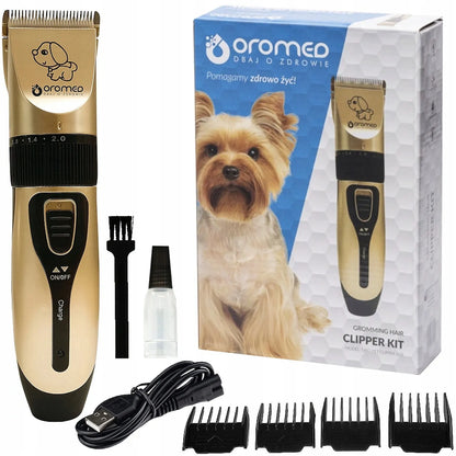 Belaidė gyvūnų kirpimo mašinėlė Oromed ORO-PET CLIPPER USB rinkinys