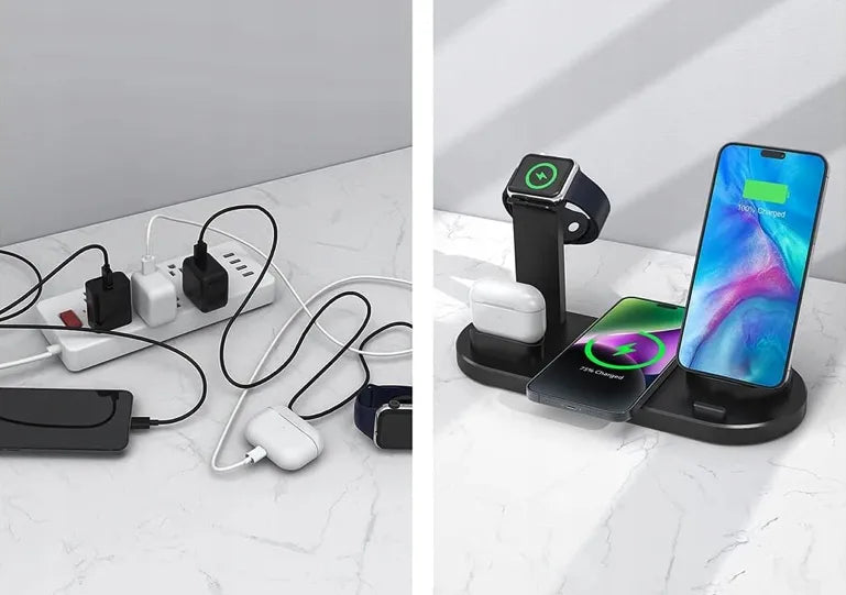 Belaidė įkrovimo stotelė 15W su Apple Watch ir AirPods įkrovimu