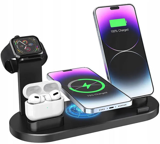 Belaidė įkrovimo stotelė 15W su Apple Watch ir AirPods įkrovimu