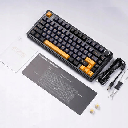Belaidė mechaninė žaidimų klaviatūra AULA F75 – Thunder Black Reaper