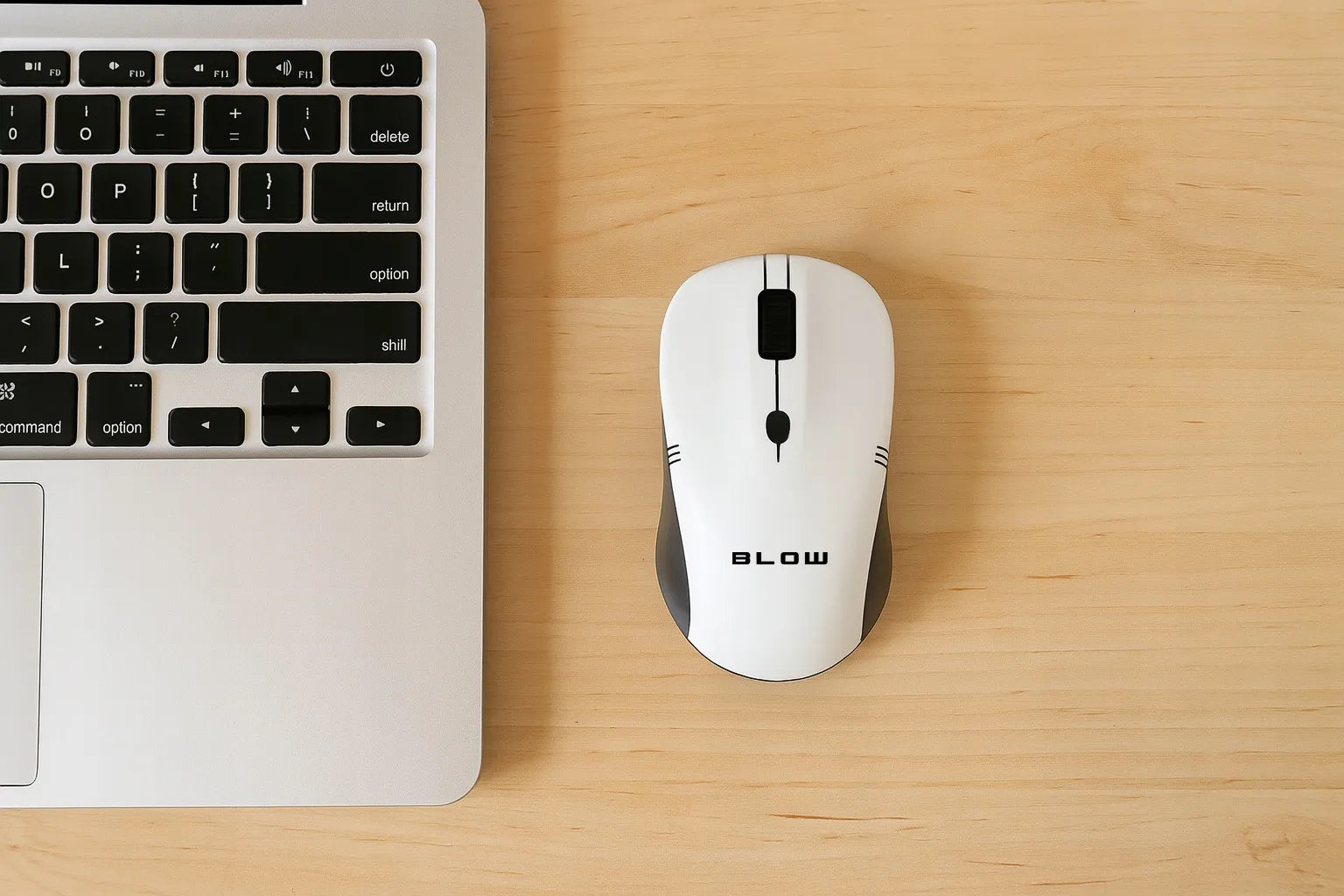 Belaidė optinė kompiuterio pelė Blow MB-10, USB, balta, 1600 DPI