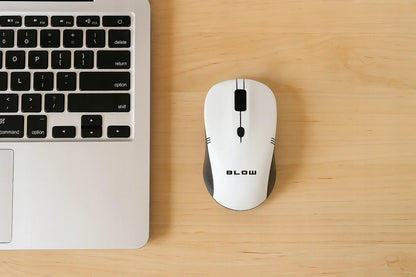 Belaidė optinė kompiuterio pelė Blow MB-10, USB, balta, 1600 DPI