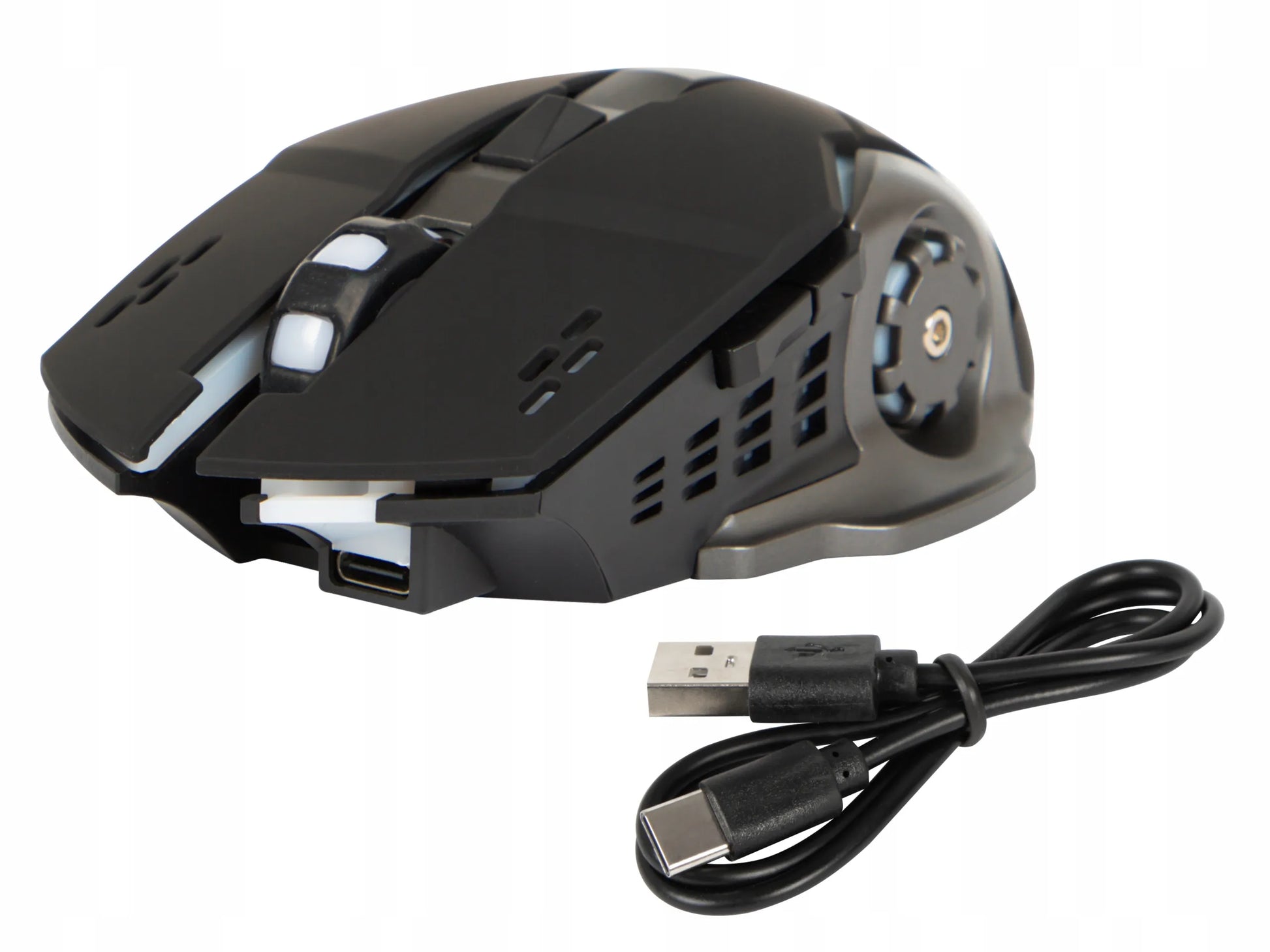 Belaidė optinė žaidimų pelė USB nešiojamajam kompiuteriui 2,4 GHz juoda