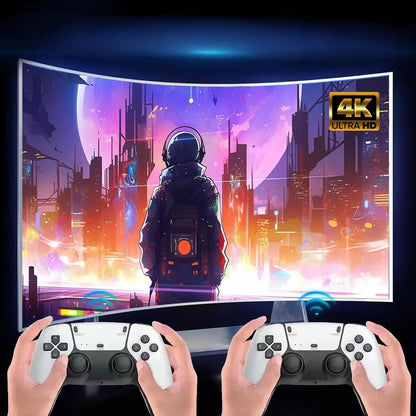 BELAIDĖ RETRO VAIZDO ŽAIDIMŲ KONSOLĖ 4K SU 2 VALDIKLIAIS