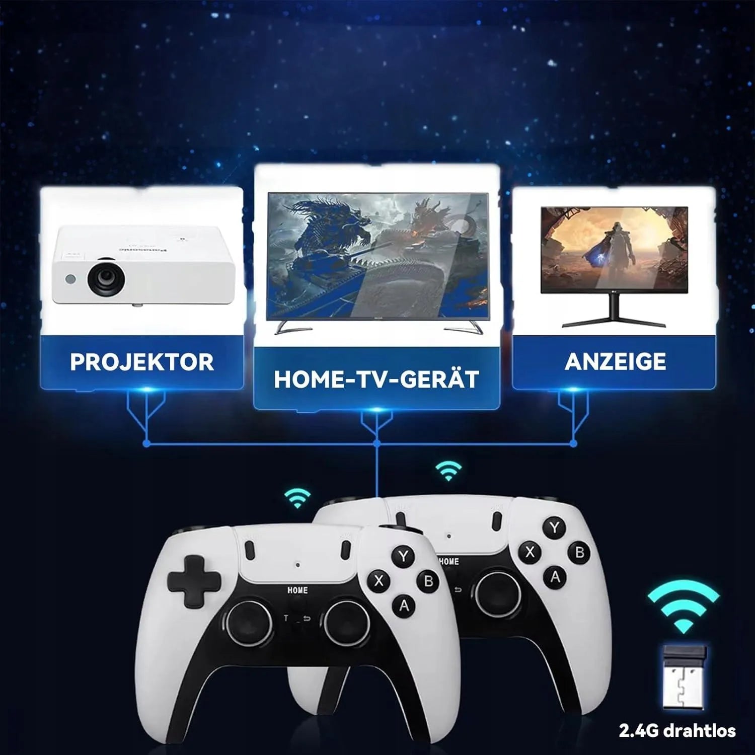 BELAIDĖ RETRO VAIZDO ŽAIDIMŲ KONSOLĖ 4K SU 2 VALDIKLIAIS