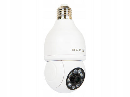 Belaidė vidinė pasukama IP kamera BLOW T-833 su E27 lizdu, 3MP, WiFi, Tuya