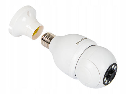 Belaidė vidinė pasukama IP kamera BLOW T-833 su E27 lizdu, 3MP, WiFi, Tuya