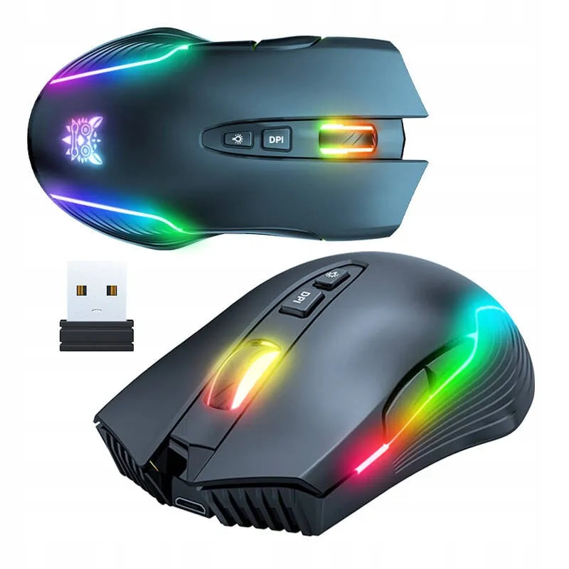Belaidė žaidimų pelė Onikuma CW905 (juoda) su RGB ir 3600 DPI
