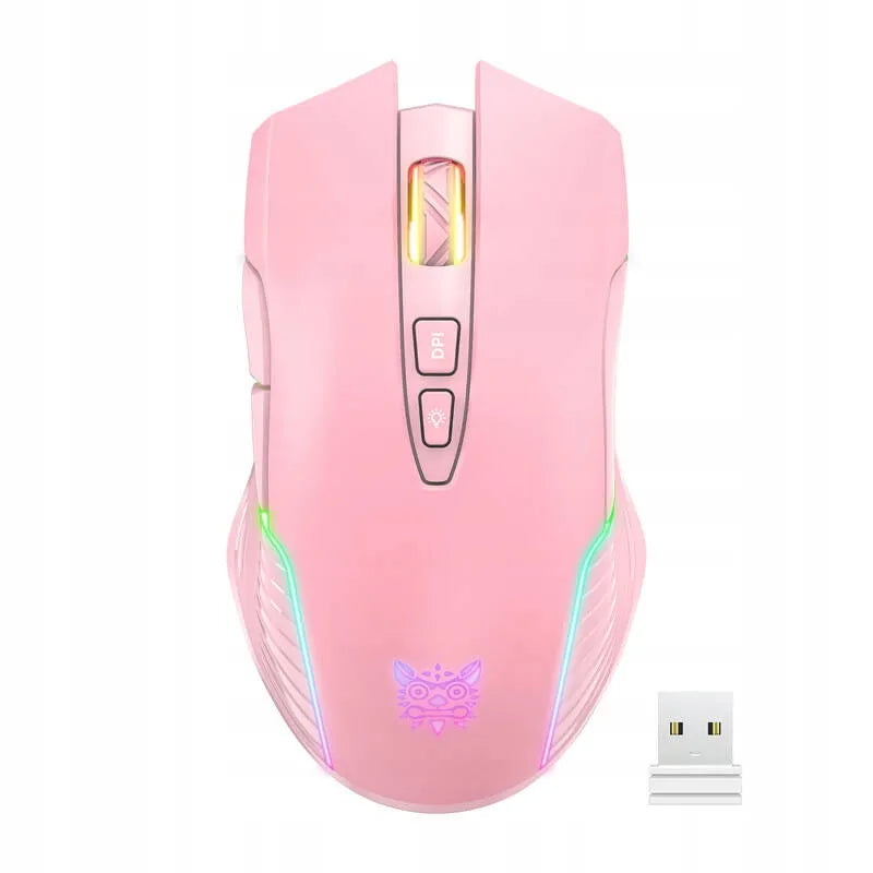 Belaidė žaidimų pelė Onikuma CW905, rožinė, 2.4G