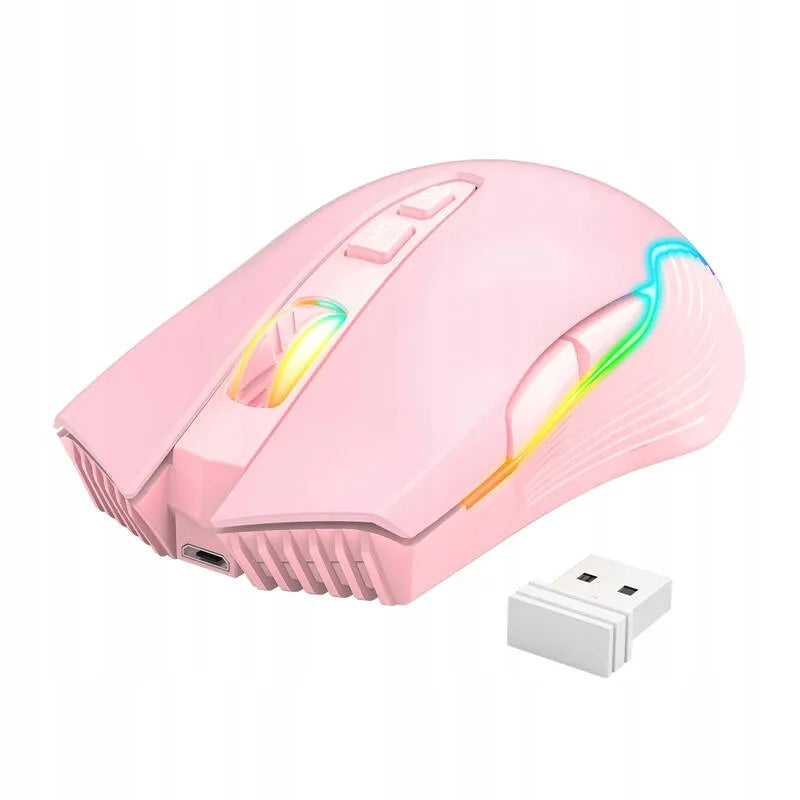 Belaidė žaidimų pelė Onikuma CW905, rožinė, 2.4G