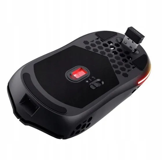 Belaidė žaidimų pelė Trust GXT 929 Helox, itin lengva, 75 g, iki 80 val. veikimo