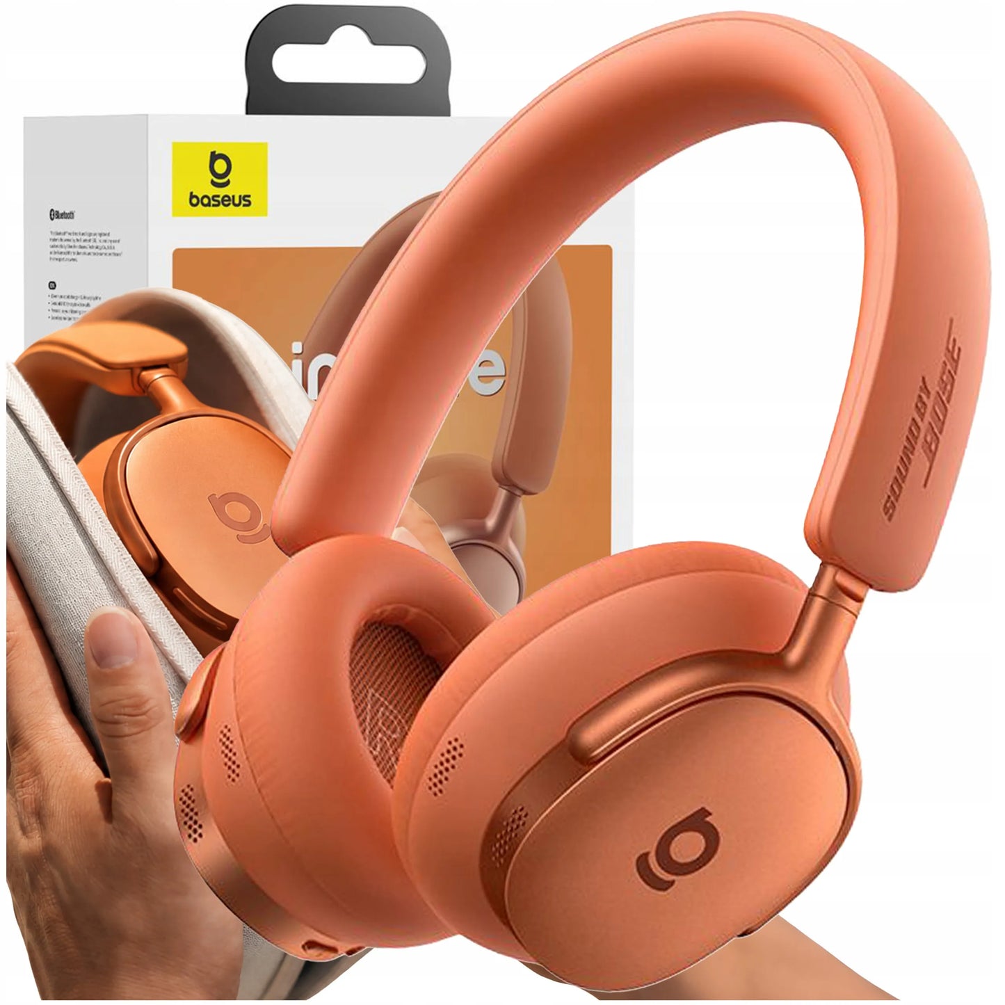 Belaidės ausinės BASEUS Inspire XH1 „Sound by Bose“, ANC, „Dolby Audio“