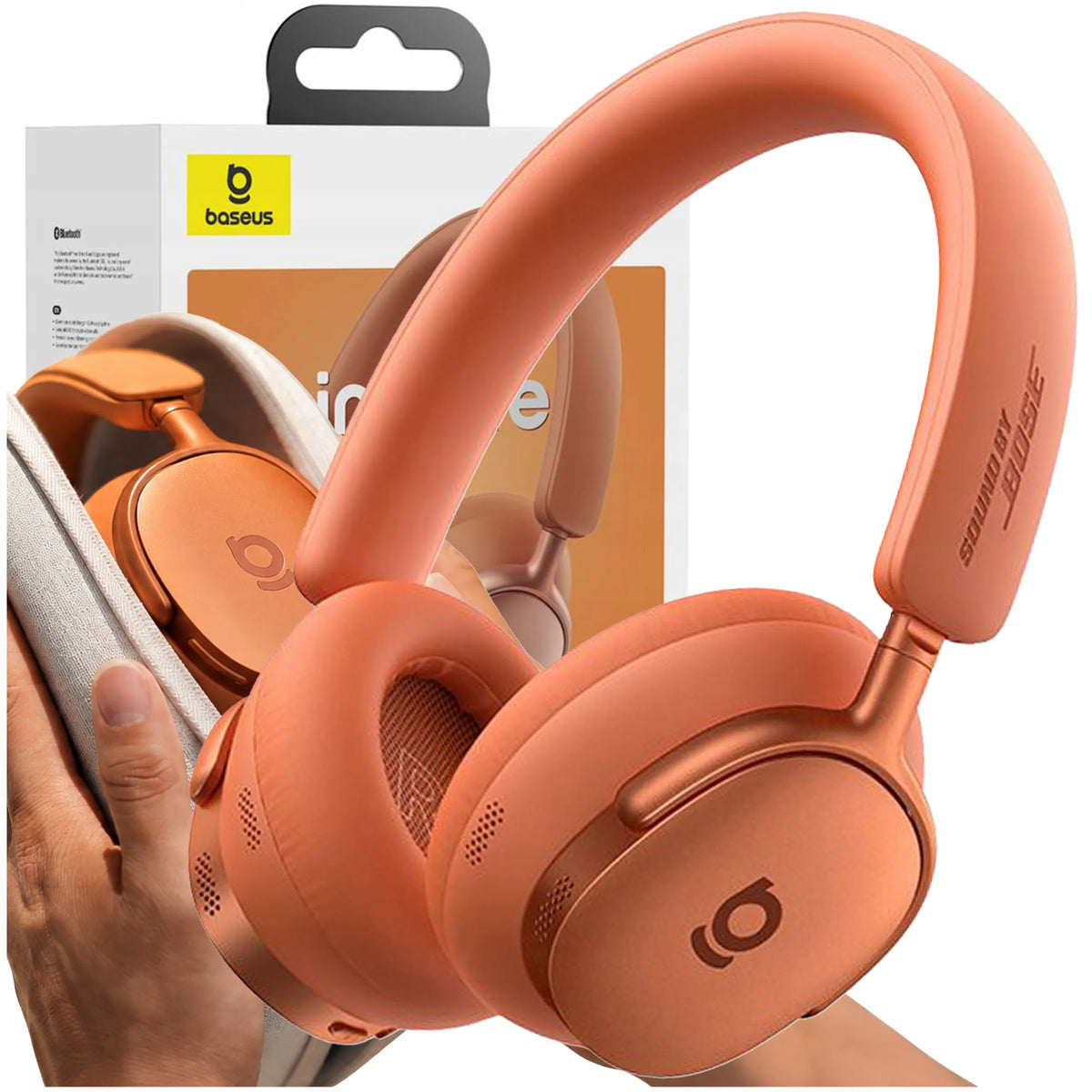 Belaidės ausinės BASEUS Inspire XH1 „Sound by Bose“, ANC, „Dolby Audio“
