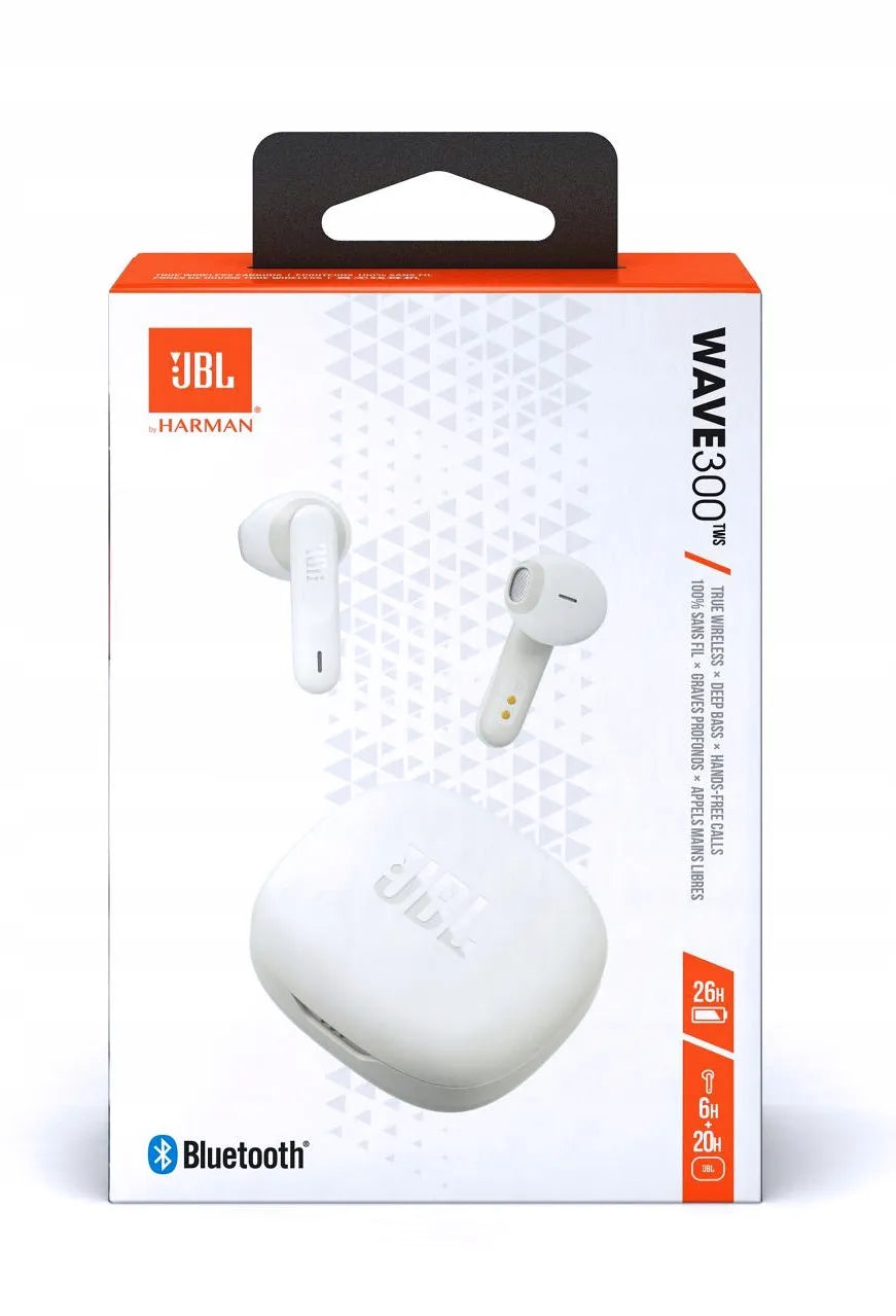 Belaidės įstatomos ausinės JBL Wave 300TWS BT5.2 baltos