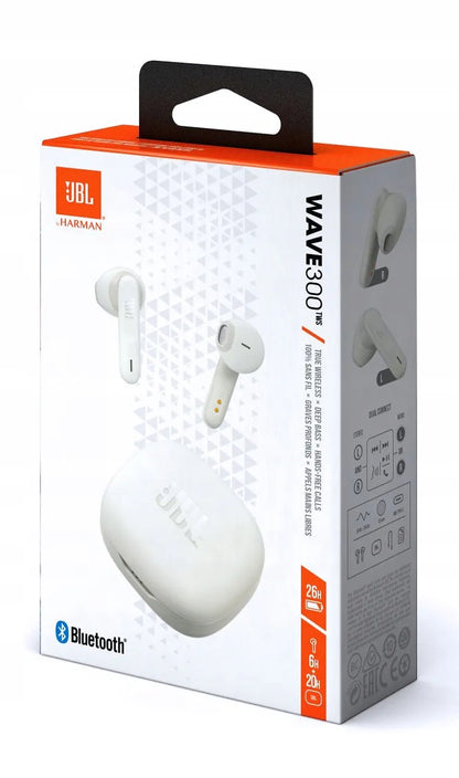 Belaidės įstatomos ausinės JBL Wave 300TWS BT5.2 baltos