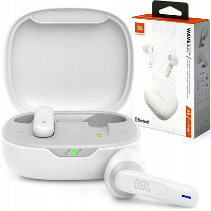 Belaidės įstatomos ausinės JBL Wave 300TWS BT5.2 baltos