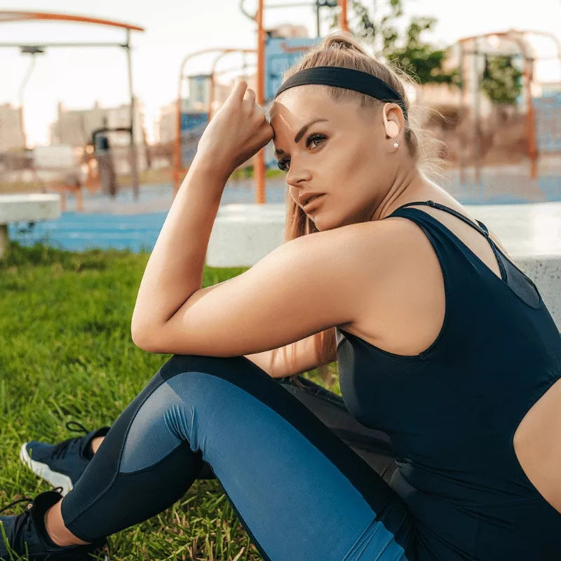 Belaidės sportinės ausinės LEMON TWS su „Bluetooth“ ir įkrovimo dėklu, mėlynos