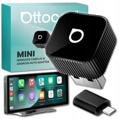 Belaidis adapteris Auto Gamma Android Auto CarPlay WiFi 2in1 USB Mini Slim