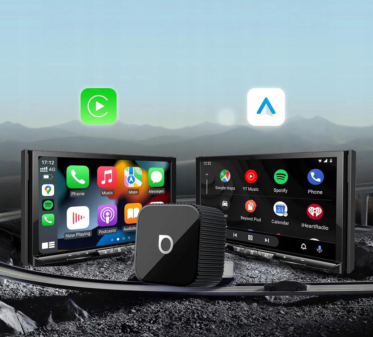 Belaidis adapteris Auto Gamma Android Auto CarPlay WiFi 2in1 USB Mini Slim