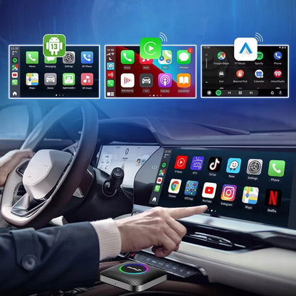 Belaidis adapteris Carlinkit TBOX 8GB 128GB CarPlay Android Auto juodas