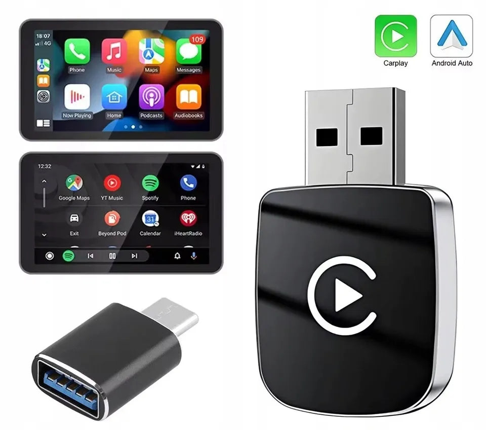 Belaidis Android Auto CarPlay adapteris 2-in-1 iPhone USB USB-C