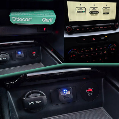 Belaidis Android Auto ir CarPlay adapteris WiFi 6 Dual Phone 2in1 USB-C