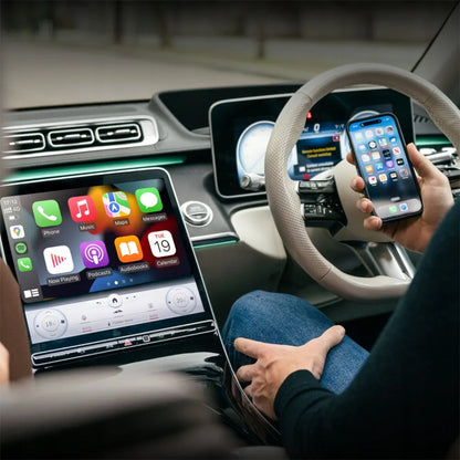 Belaidis Android Auto ir CarPlay adapteris WiFi 6 Dual Phone 2in1 USB-C