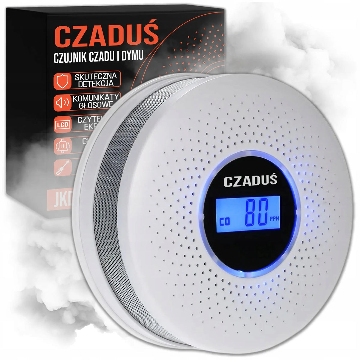 Belaidis anglies monoksido ir dūmų detektorius JKD-512COM – sertifikuota signalizacija
