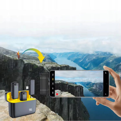 Belaidis atlapo mikrofonas įrašymui su USB-C jungtimi, skirtas iPhone, 2 vnt.