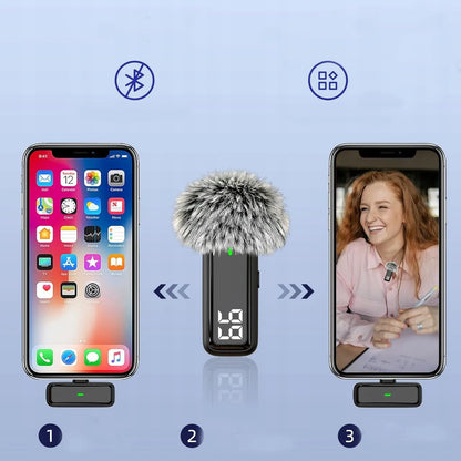 Belaidis atlapo mikrofonas įrašymui su USB-C jungtimi, skirtas iPhone, 2 vnt.