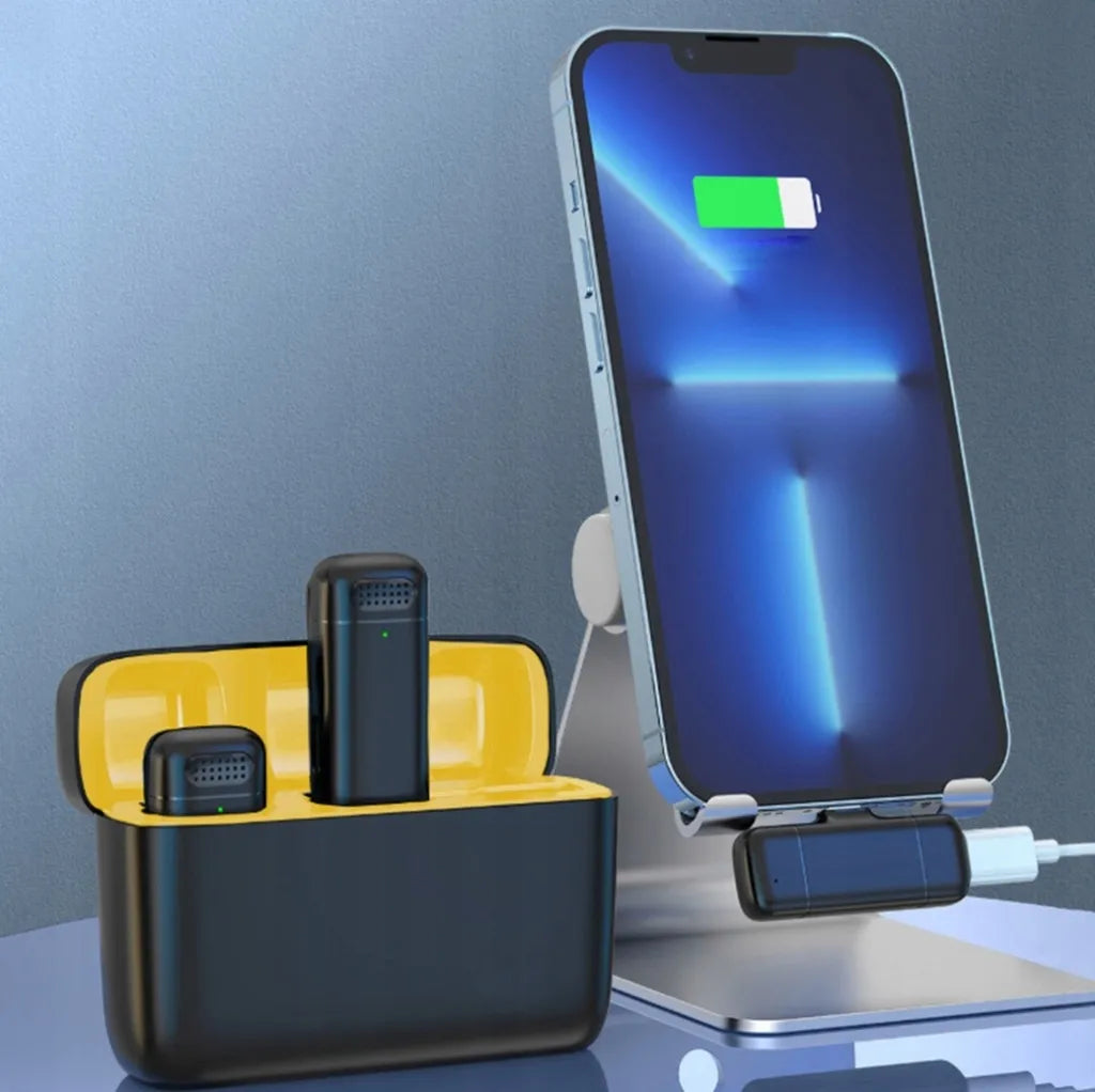 Belaidis atlapo mikrofonas, skirtas įrašymui su USB-C jungtimi, iPhone X2