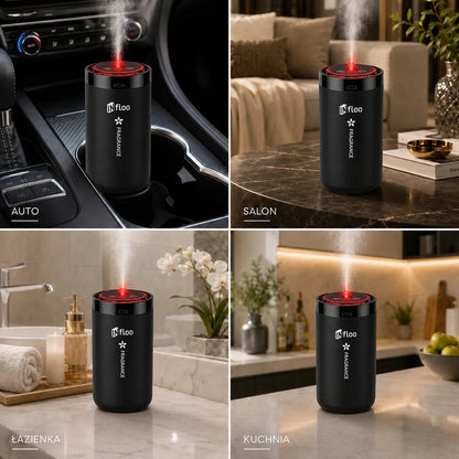 Belaidis automobilio aromato difuzorius INFLOO C5 MAX su oro drėkinimo funkcija