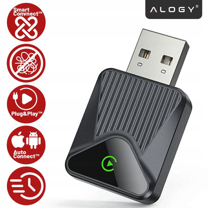 Belaidis CarPlay adapteris 5.8GHz Plug&Play iOS/Android Auto USB USB-C