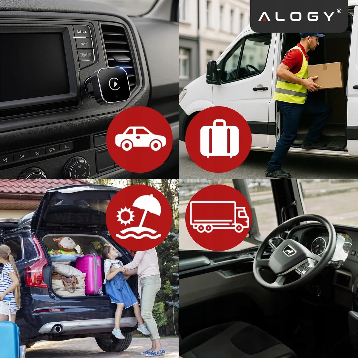 Belaidis CarPlay adapteris 5.8GHz Plug&Play iOS/Android Auto USB USB-C