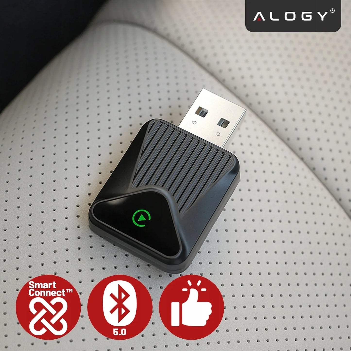Belaidis CarPlay adapteris 5.8GHz Plug&Play iOS/Android Auto USB USB-C
