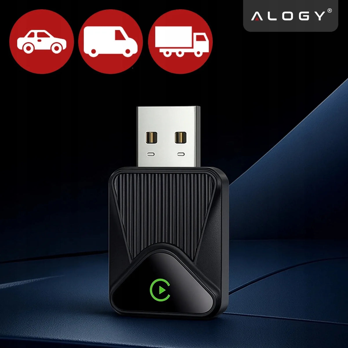 Belaidis CarPlay adapteris 5.8GHz Plug&Play iOS/Android Auto USB USB-C