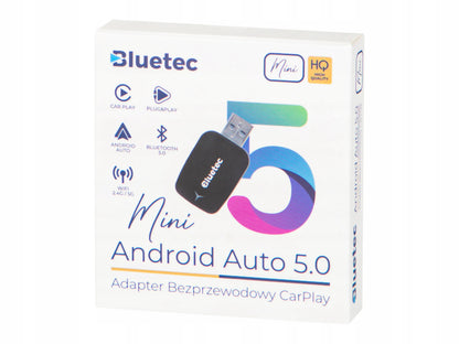 Belaidis CarPlay Android Auto adapteris Bluetec WiFi BT 5.0 mini