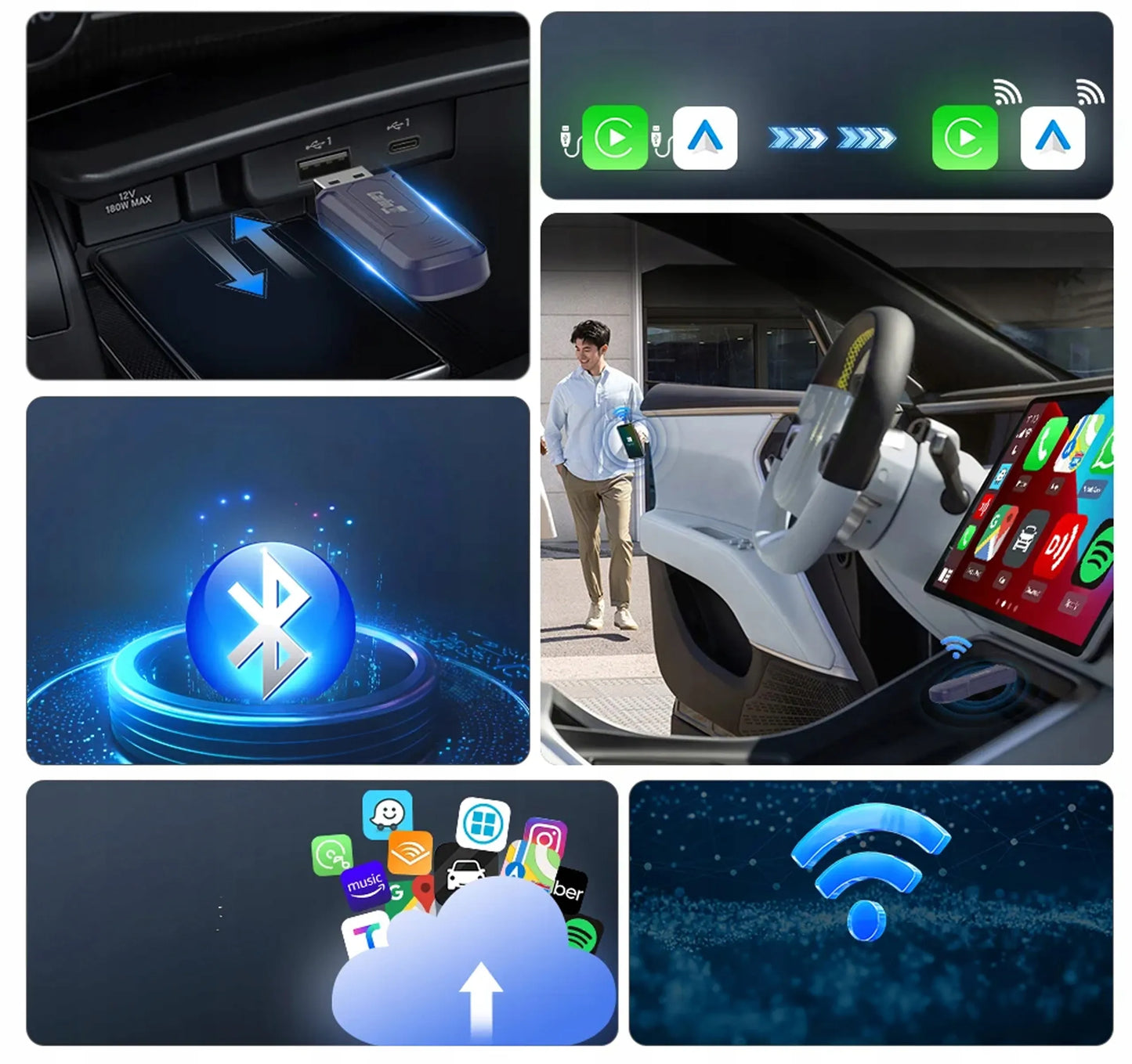 Belaidis CarPlay ir Android Auto adapteris Carlinkit MINI SE PRO