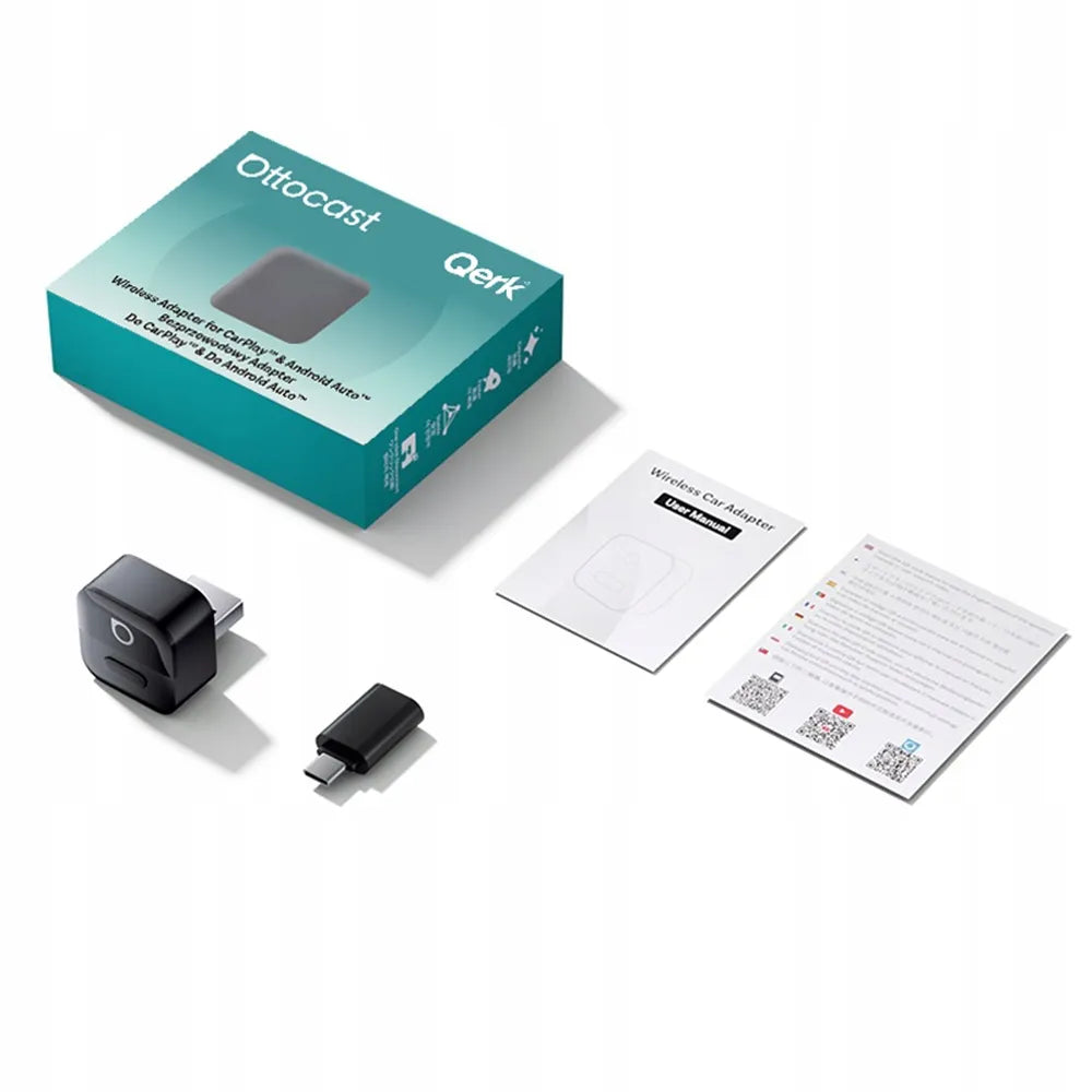Belaidis „CarPlay“ ir „Android Auto“ USB „Wi-Fi“ adapteris