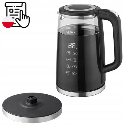 BELAIDIS ELEKTRINIS VIRDULYS RETOO R-OR1300, 1,7 L, 2200 W, STIKLINIS, SU TEMPERATŪROS REGULIAVIMU