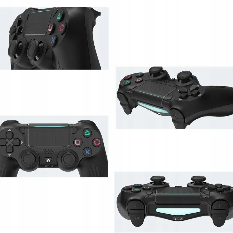 Belaidis ir laidinis valdiklis PS4, juodas