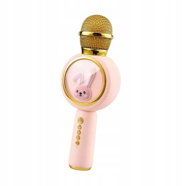 Belaidis karaoke mikrofonas vaikams „Sweet Bunny“ su „Bluetooth“ garsiakalbiu