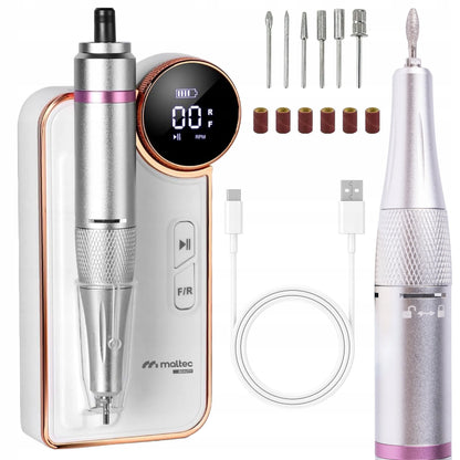 Belaidis nagų frezavimo aparatas „Maltec Beauty ND-6“ su manikiūro ir pedikiūro rinkiniu
