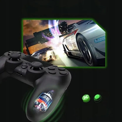 Belaidis PS4 valdiklis AI&JL su vibracija, juodas