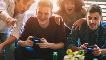 Belaidis PS4 valdiklis AI&JL su vibracija, juodas