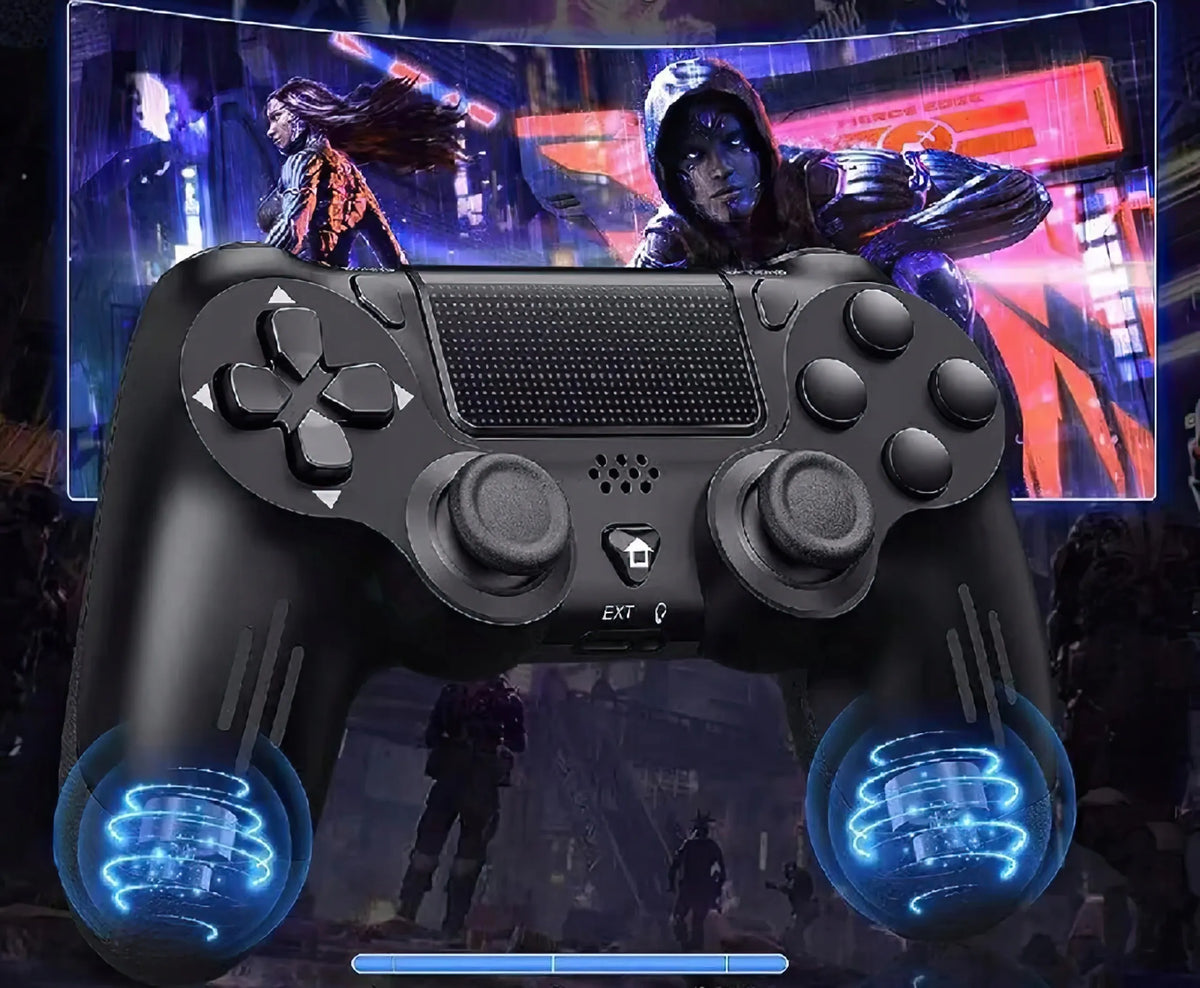 Belaidis PS4 valdiklis su vibracija, PlayStation 4 / Slim / Pro, juodas
