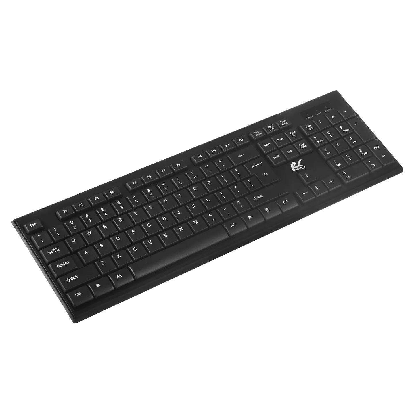 Belaidis žaidimų klaviatūros ir pelės rinkinys NanoRS 1200 DPI juodas